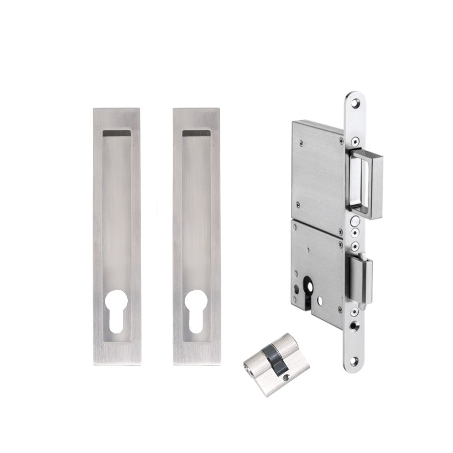 Verve Sliding Door Lock Kit By Zanda- Black or Stainless