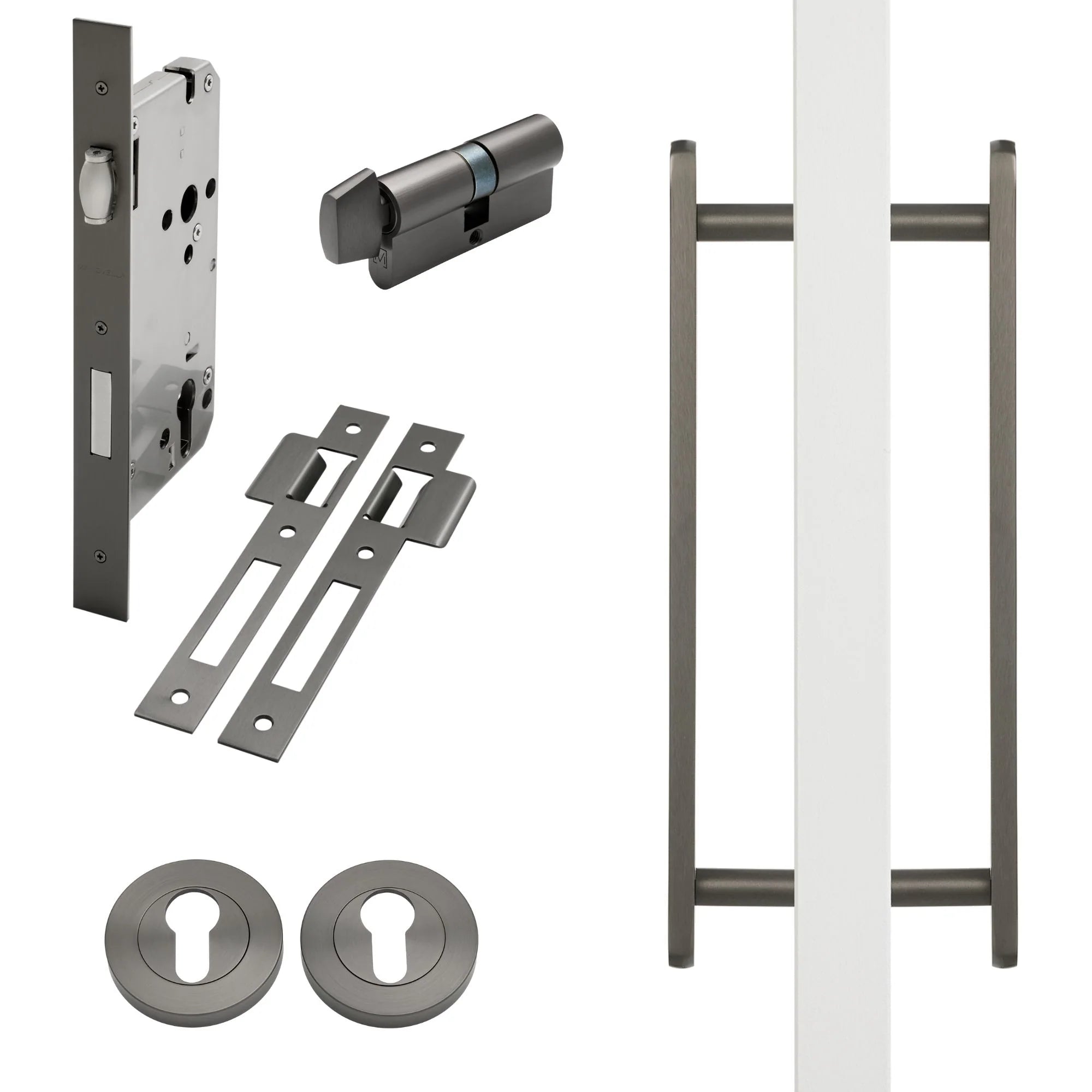 Gunmetal Roller Lock Kit - Imogen Pull - Manovella