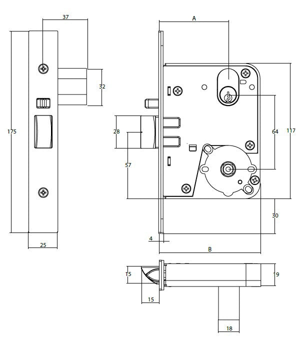 Lockwood Selector® 3772 Universal Mortice Lock
