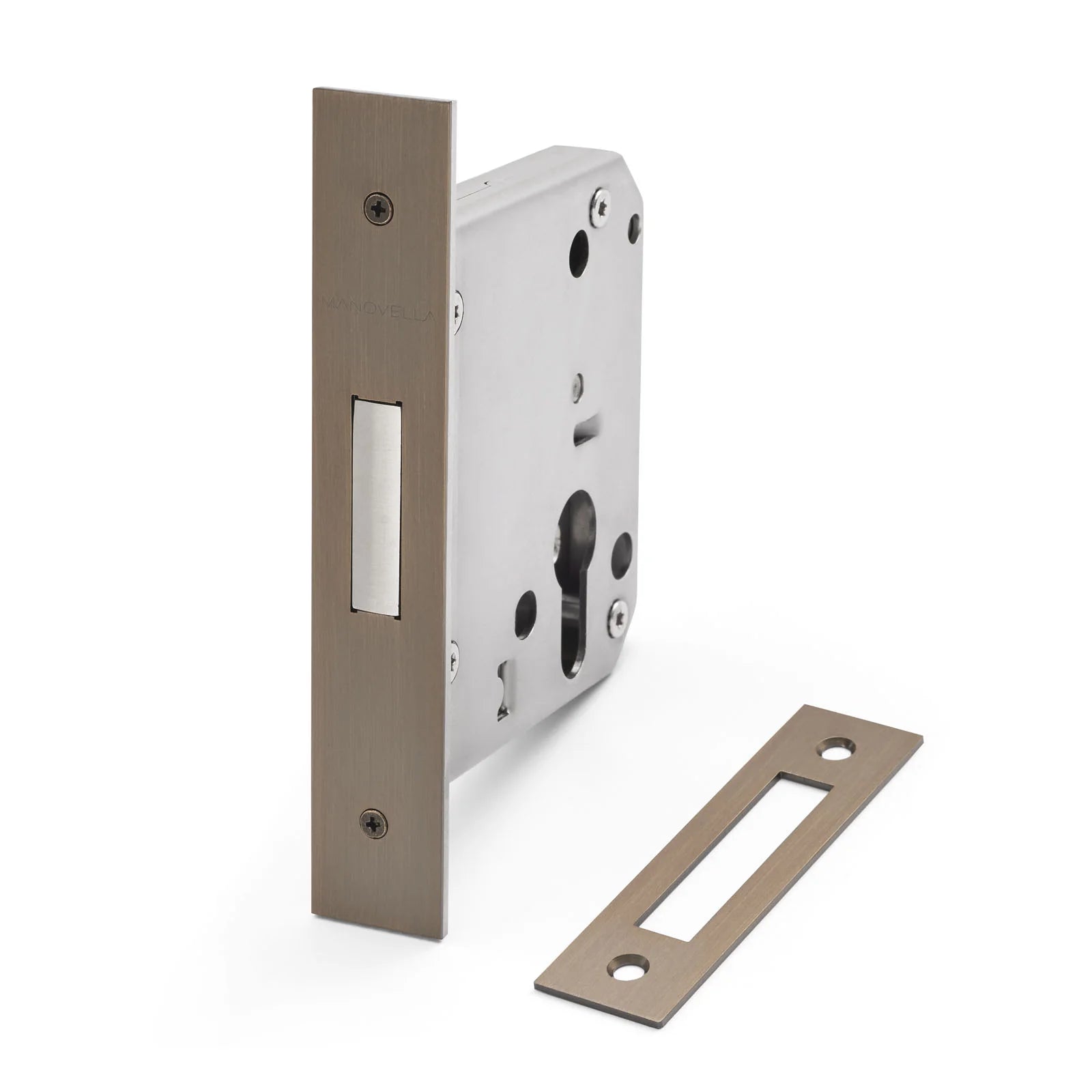 Aged Brass Euro Mortice Deadbolt 316SSS (60mm Backset) - Manovella