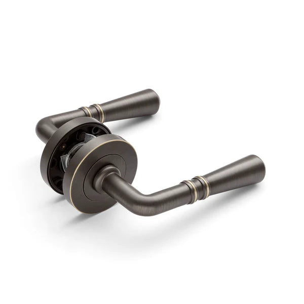Aged Brass Passage Door Handle - Lexton - Manovella