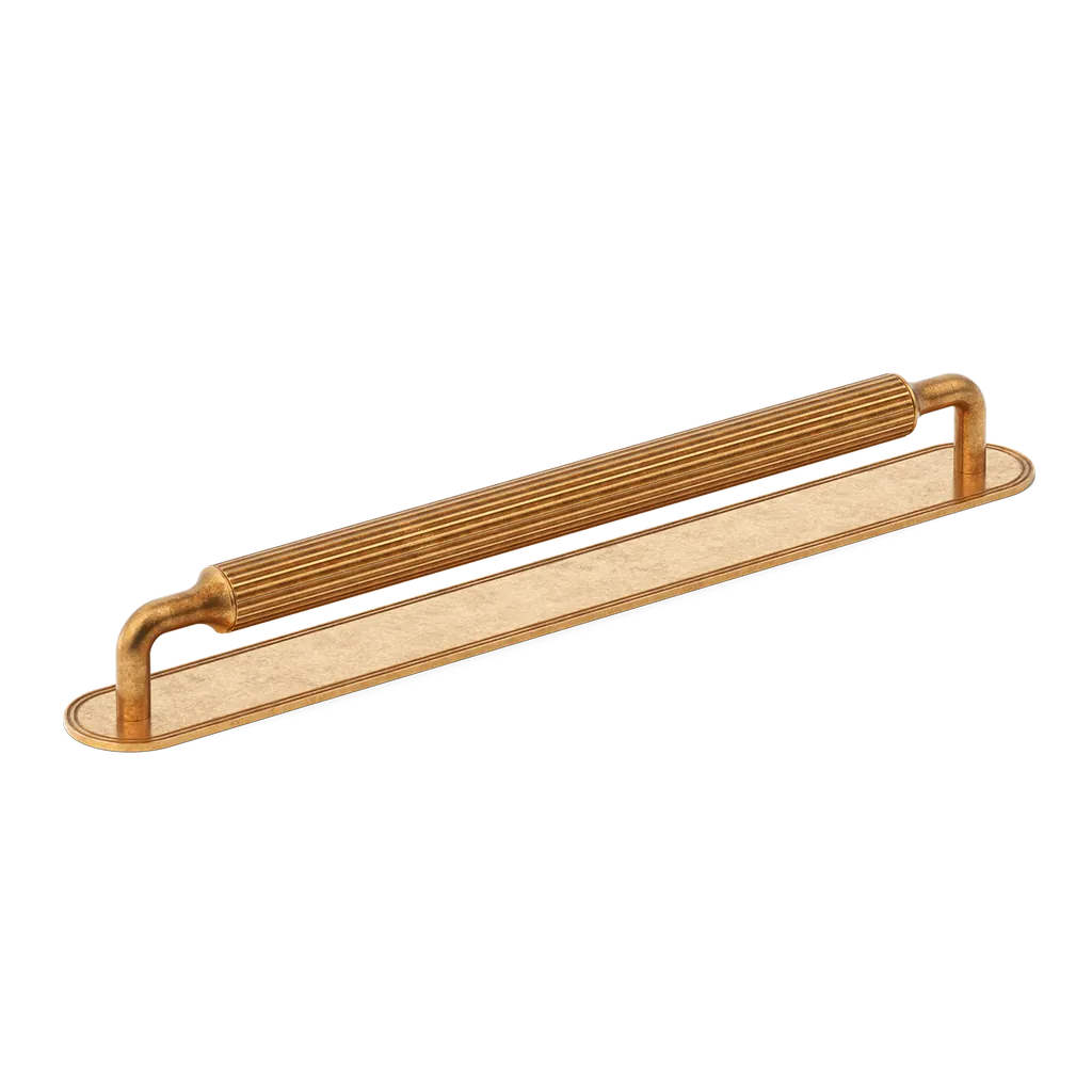 Barwick Ridged Appliance Pull with Backplate By Armac Martin