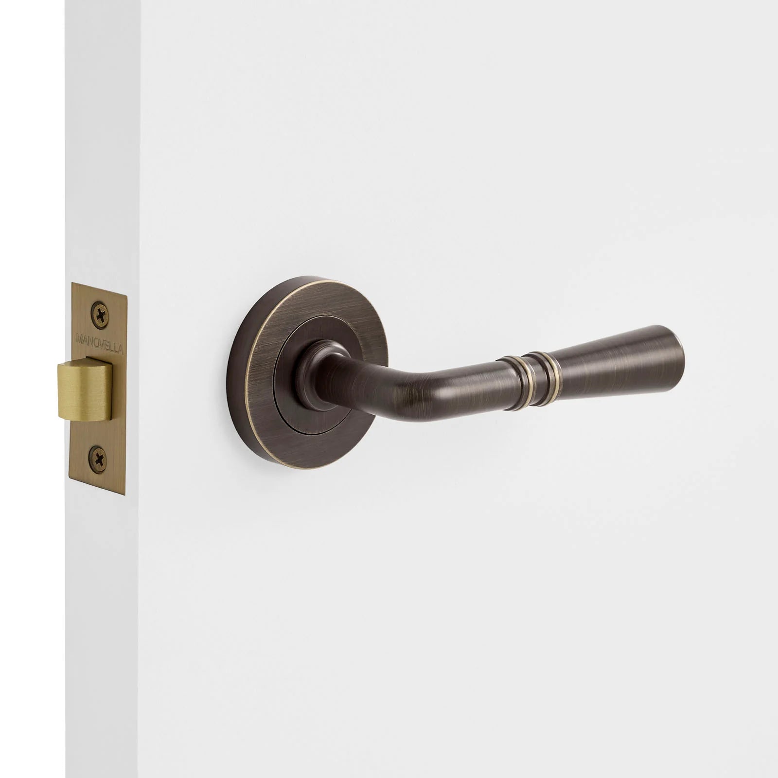Aged Brass Passage Door Handle - Lexton - Manovella