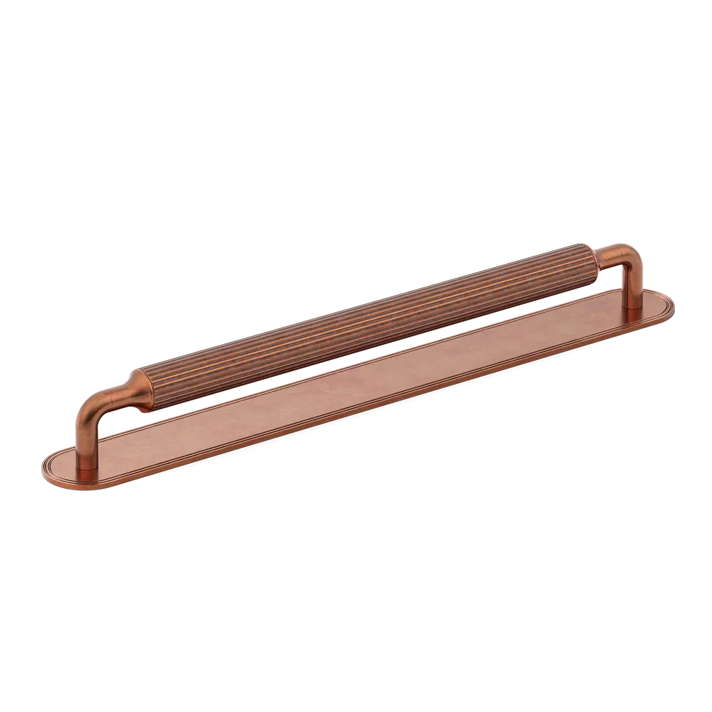 Barwick Ridged Appliance Pull with Backplate By Armac Martin