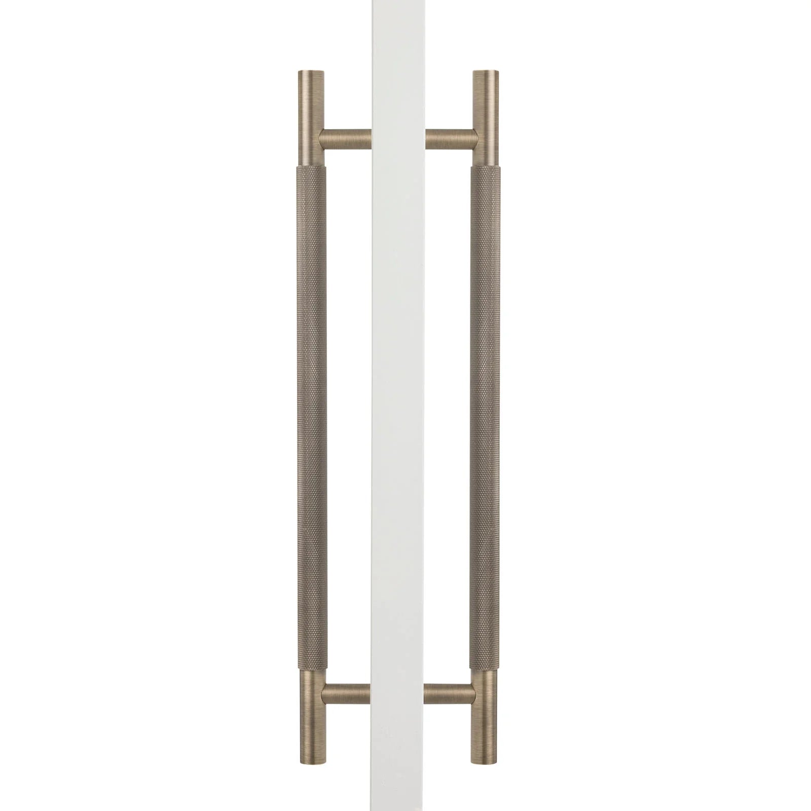 Aged Brass Knurled Back to Back Door Pull - Charmian - Manovella