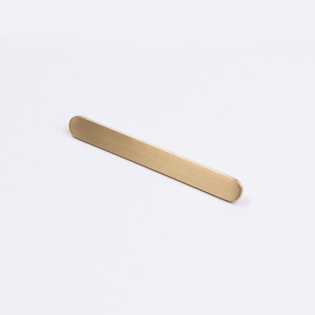 Brushed Brass Oval Profile Cabinet Pull - Imogen - Manovella