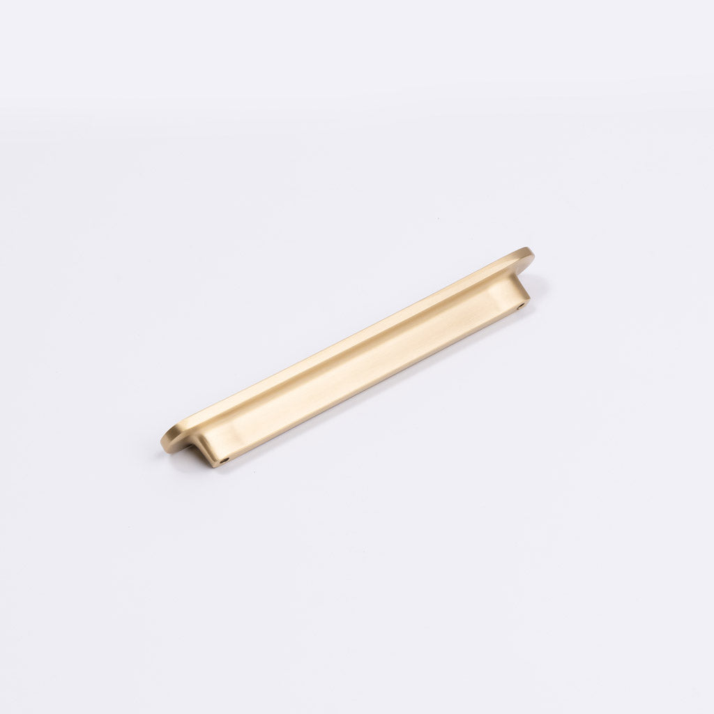 Brushed Brass Oval Profile Cabinet Pull - Imogen - Manovella