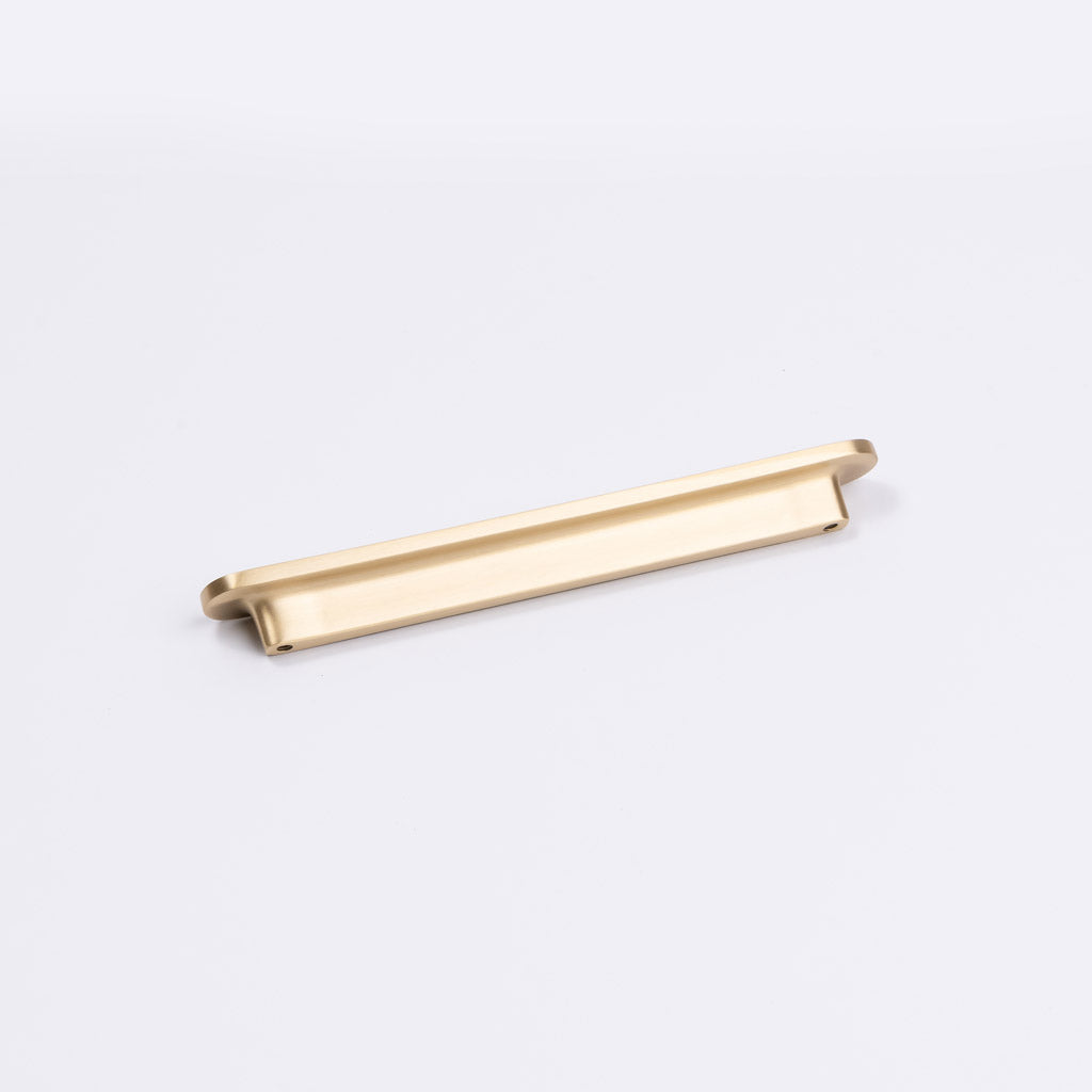 Brushed Brass Oval Profile Cabinet Pull - Imogen - Manovella