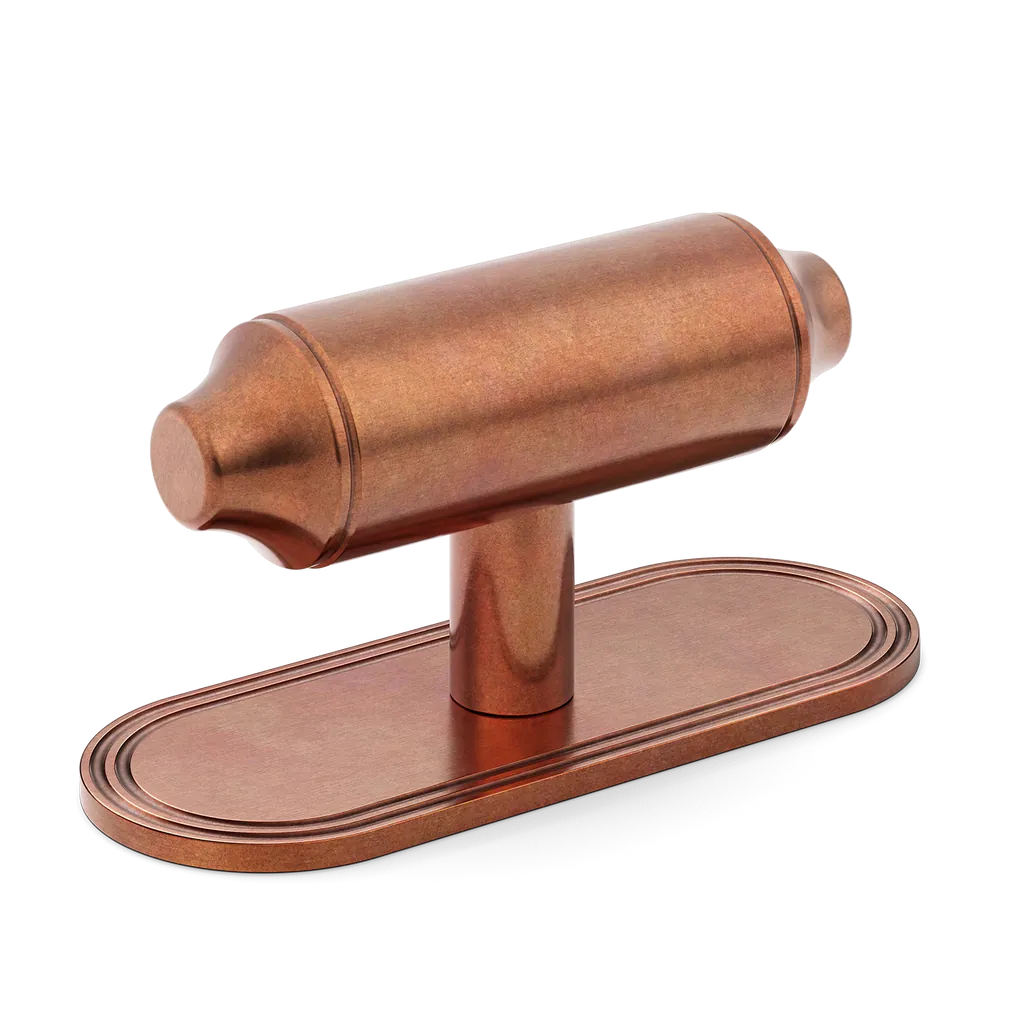 Barwick Plain T-bar Handle with Backplate By Armac Martin