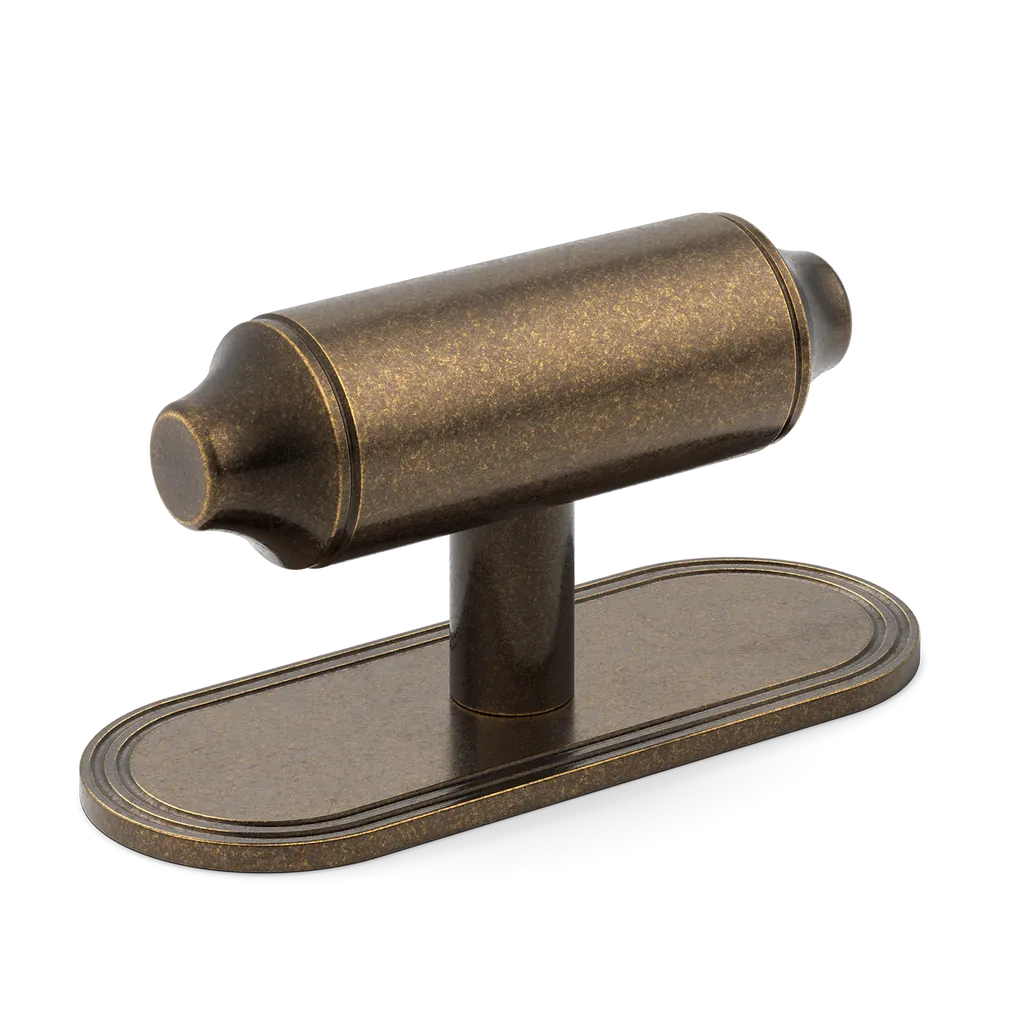Barwick Plain T-bar Handle with Backplate By Armac Martin