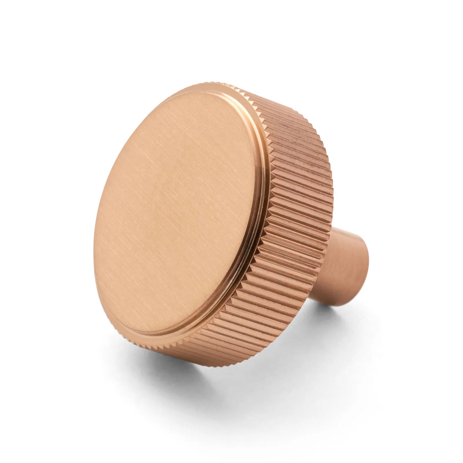 Brushed Copper PVD Round Fluted Cabinet Knob - Artemis - Manovella