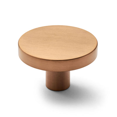 Brushed Copper PVD Round Profile Cabinet Knob - Olivia - Manovella