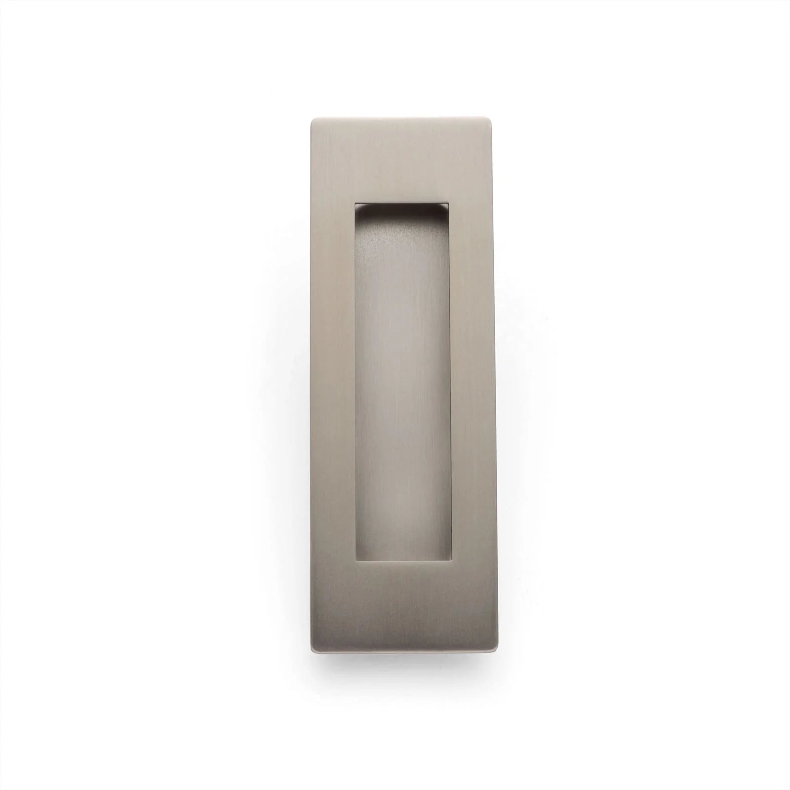Brushed Nickel Sliding Door Flush Pull 120mm x 40mm - Manovella