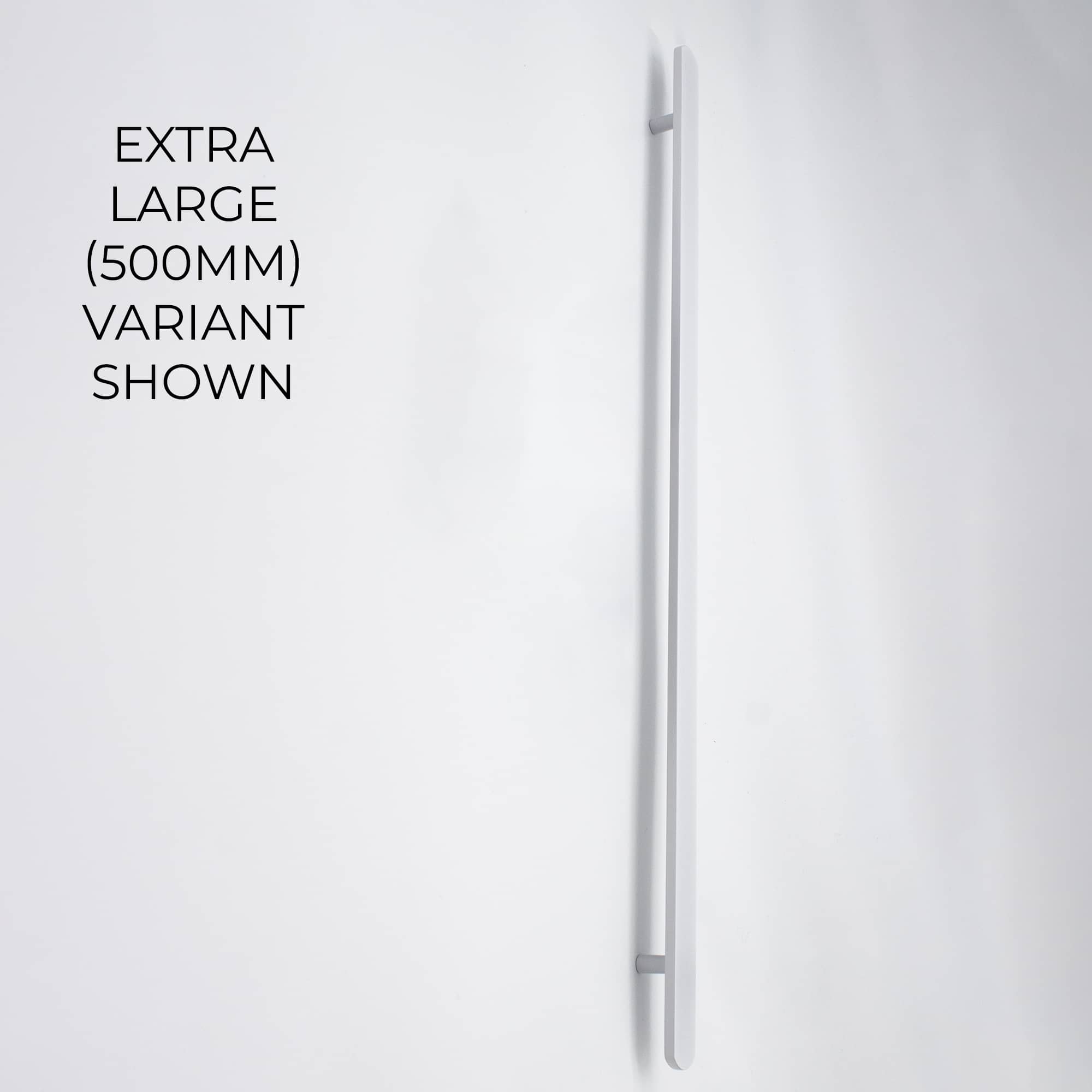 White Oval Profile Cabinet Pull - Imogen - Manovella