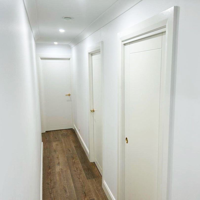 Satin Brass Round Sliding Cavity Privacy Lock - Manovella