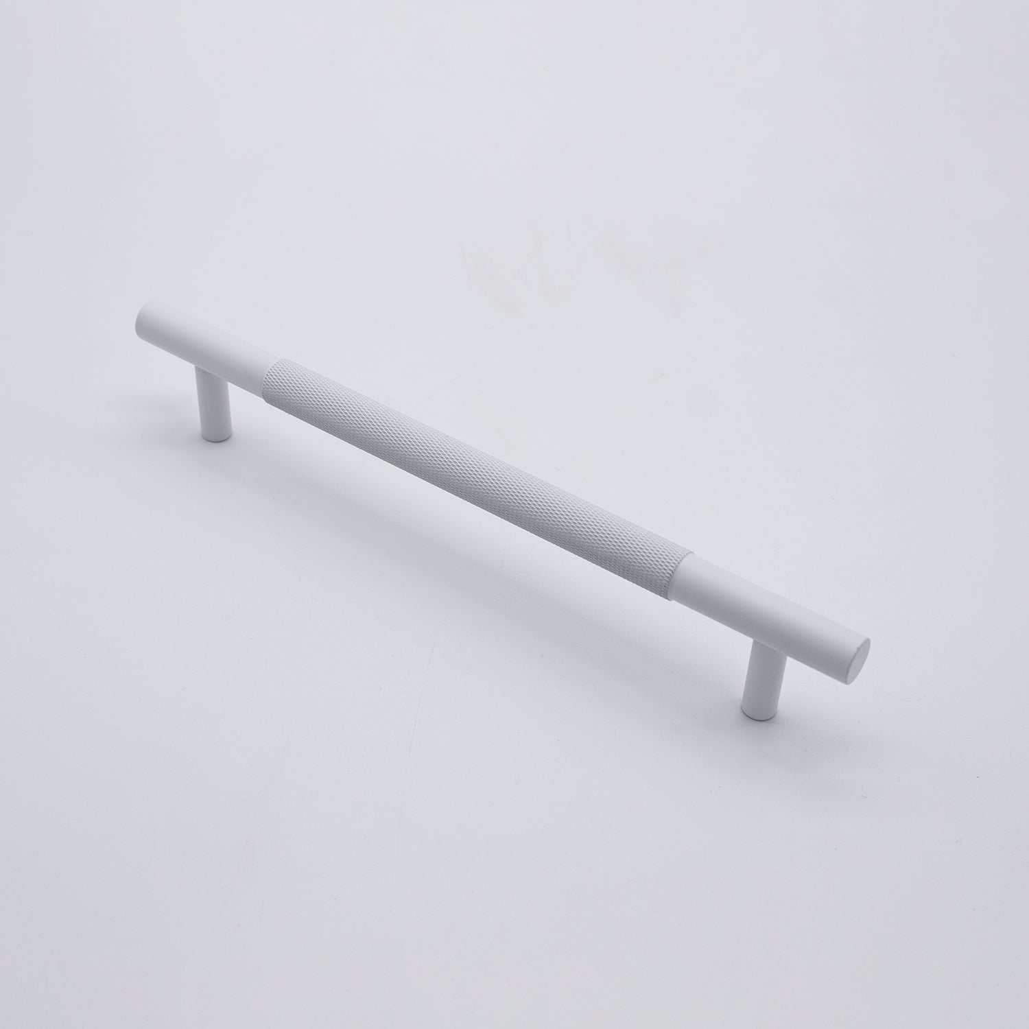 White Knurled Drawer Pull - Charmian - Manovella