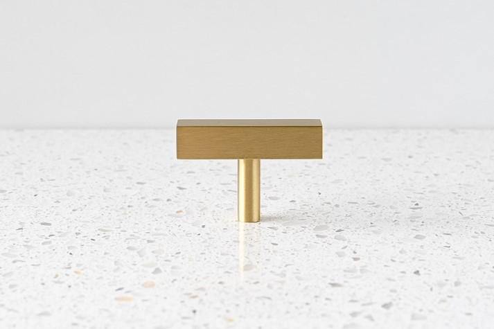 Madeline Brass Cabinetry Square T Handle - Little Swagger