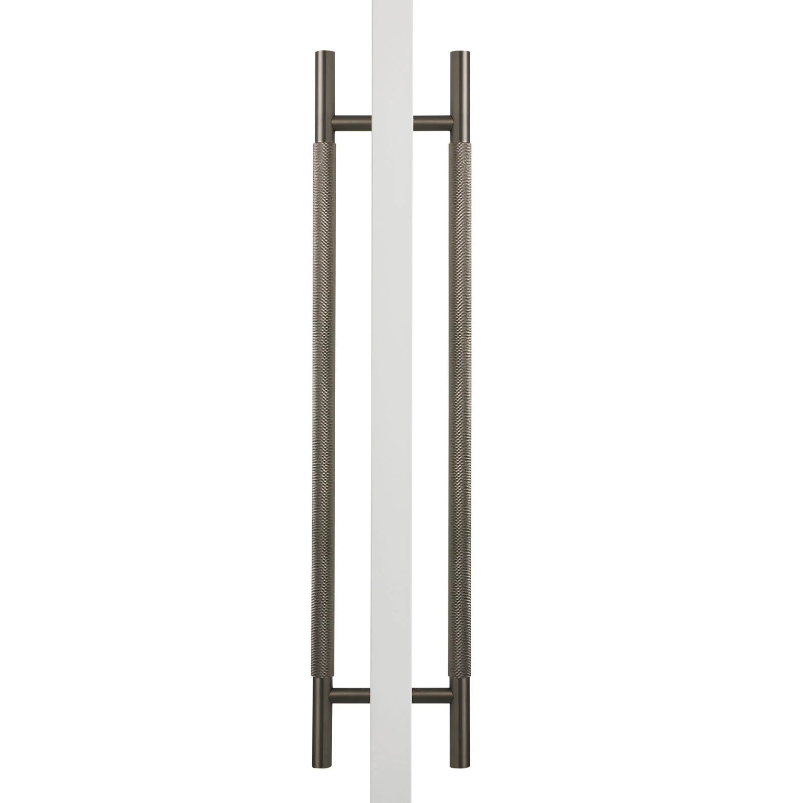 Gunmetal Knurled Back to Back Door Pull - Charmian - Manovella