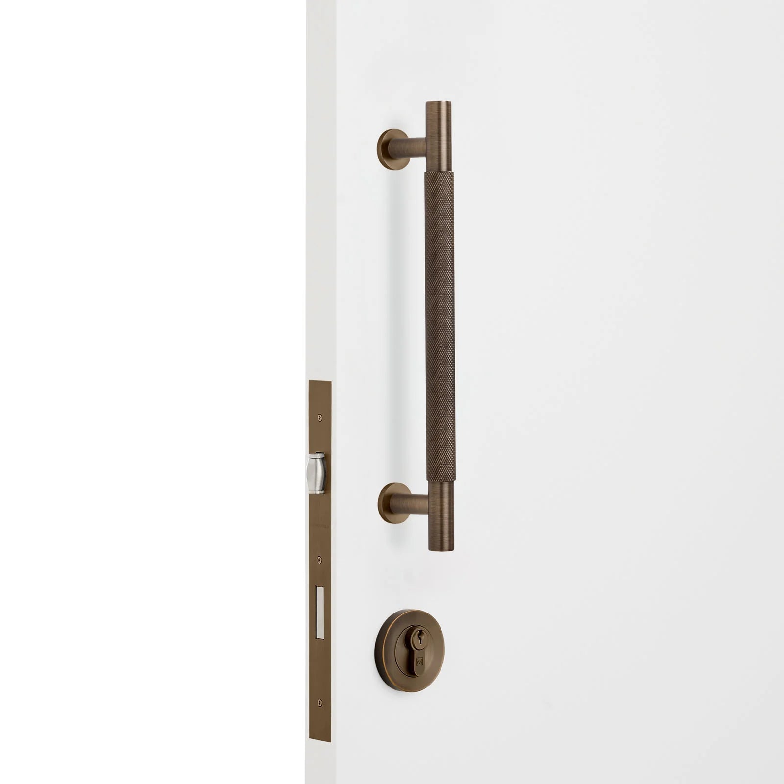 Aged Brass Roller Lock Kit - Charmian Pull - Manovella