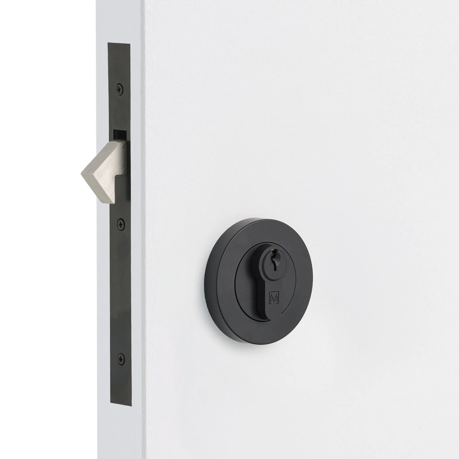 Matte Black Sliding Door Lock Kit - Manovella