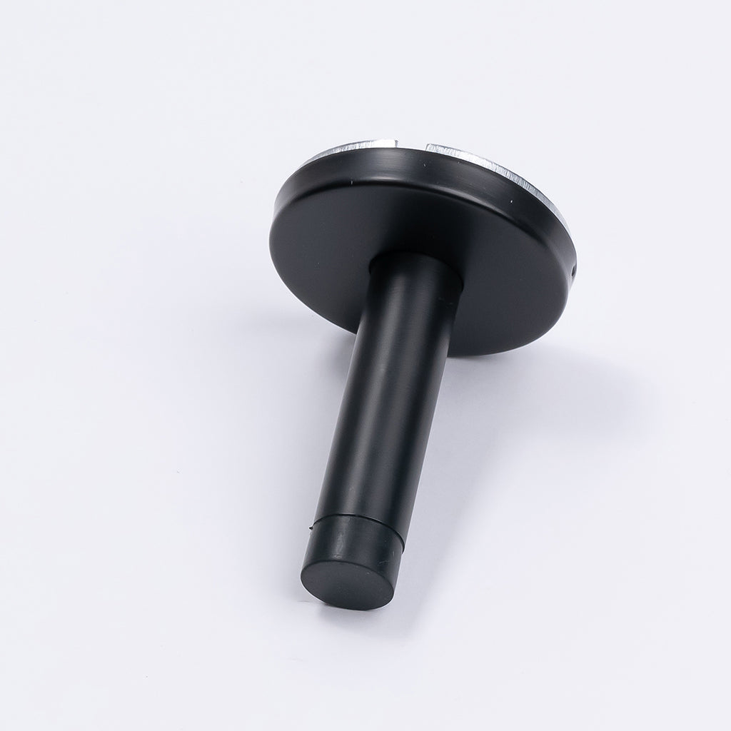 Matt Black Wall Mounted Straight Door Stop - Manovella