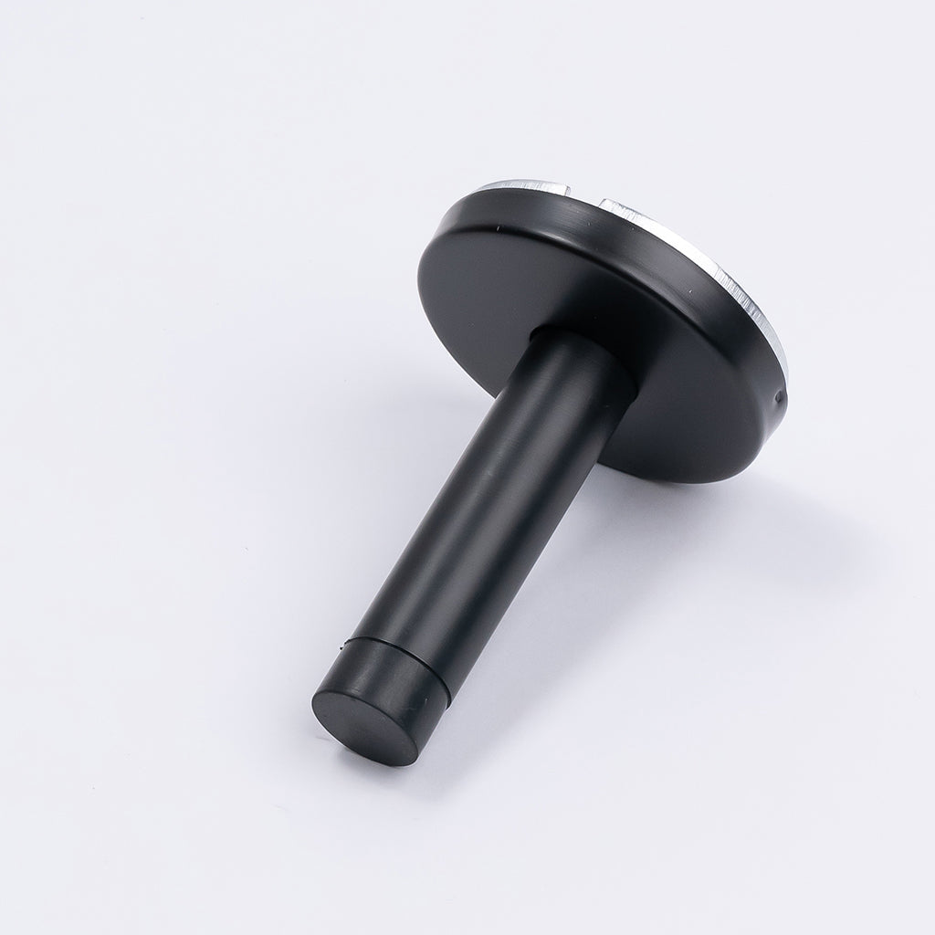 Matt Black Wall Mounted Straight Door Stop - Manovella