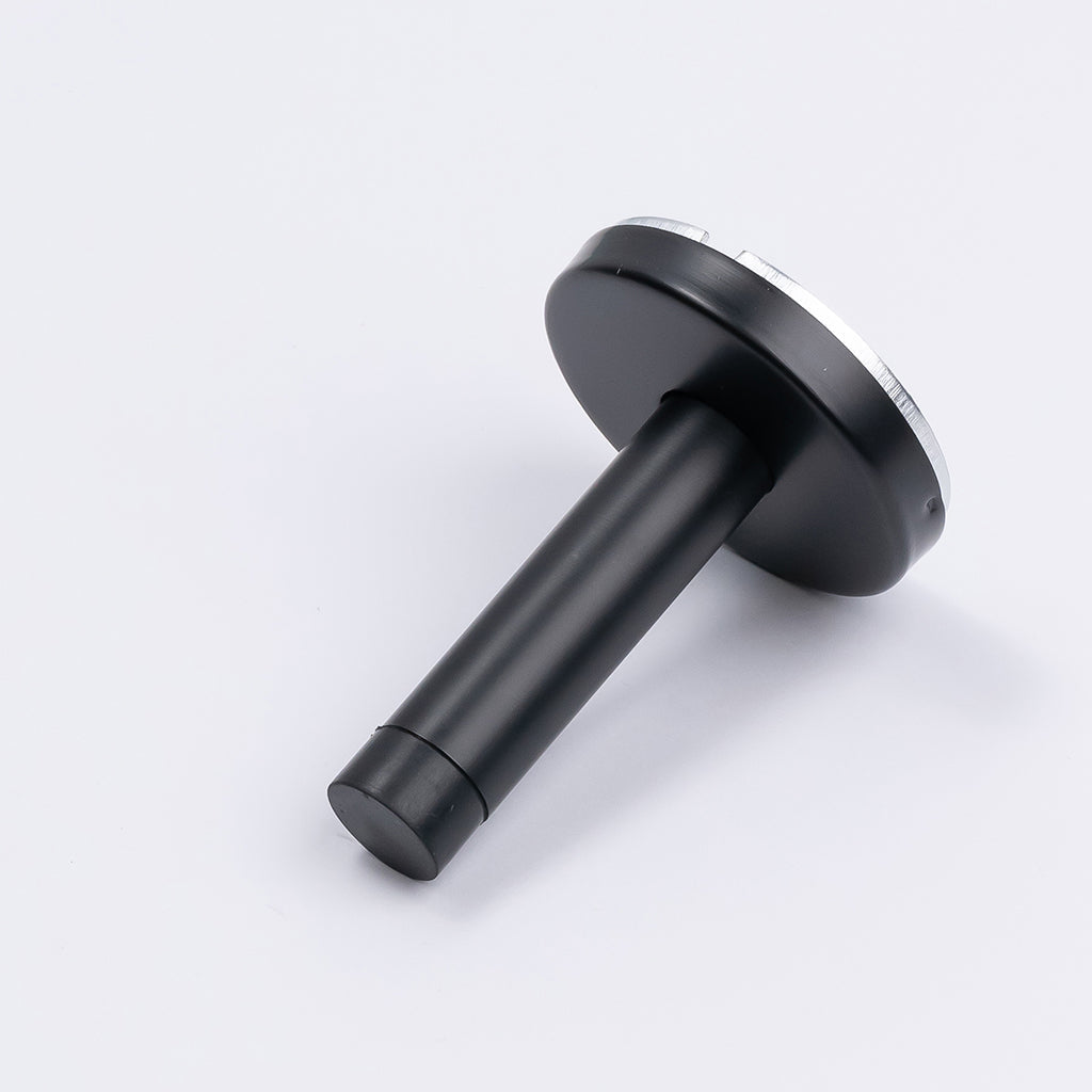Matt Black Wall Mounted Straight Door Stop - Manovella