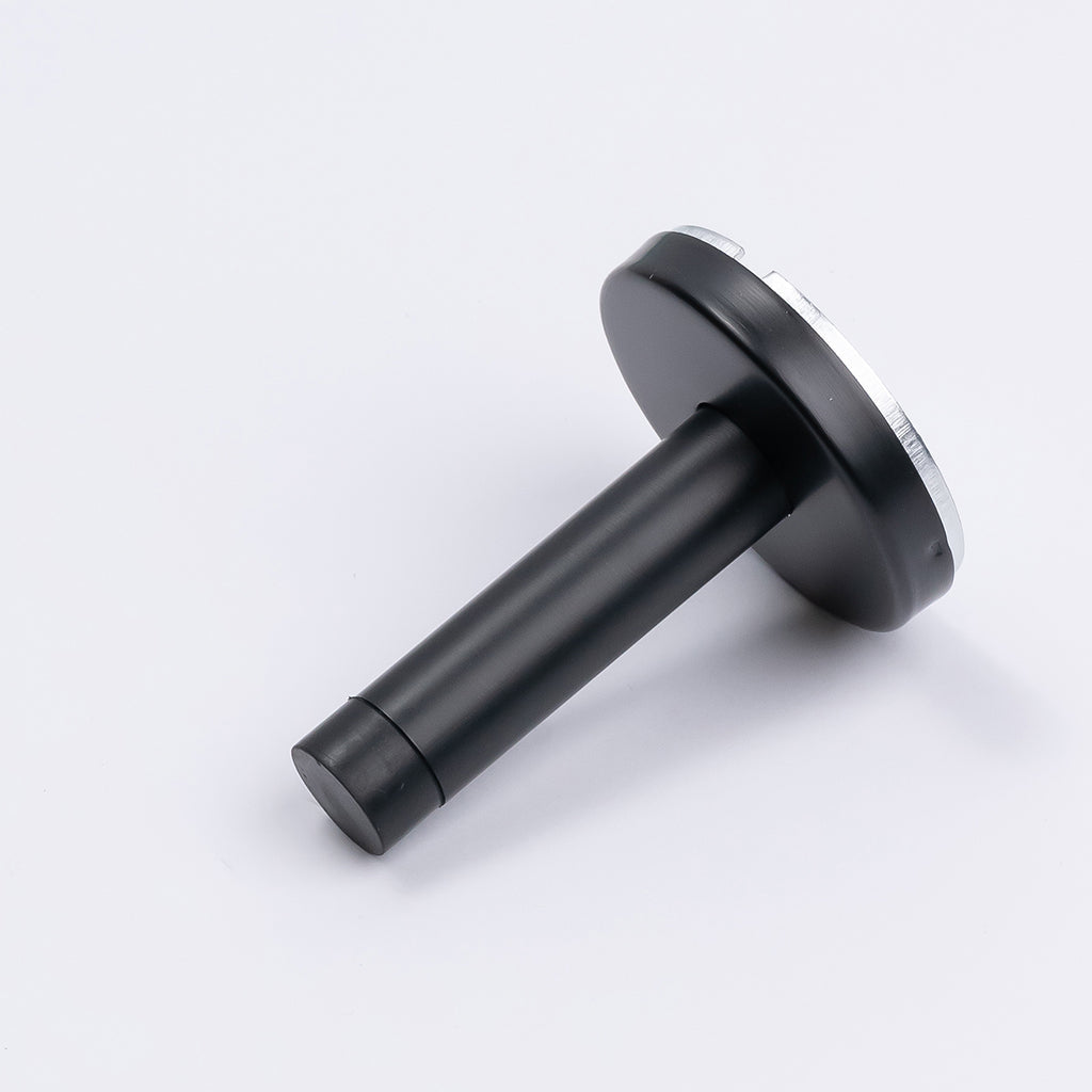 Matt Black Wall Mounted Straight Door Stop - Manovella