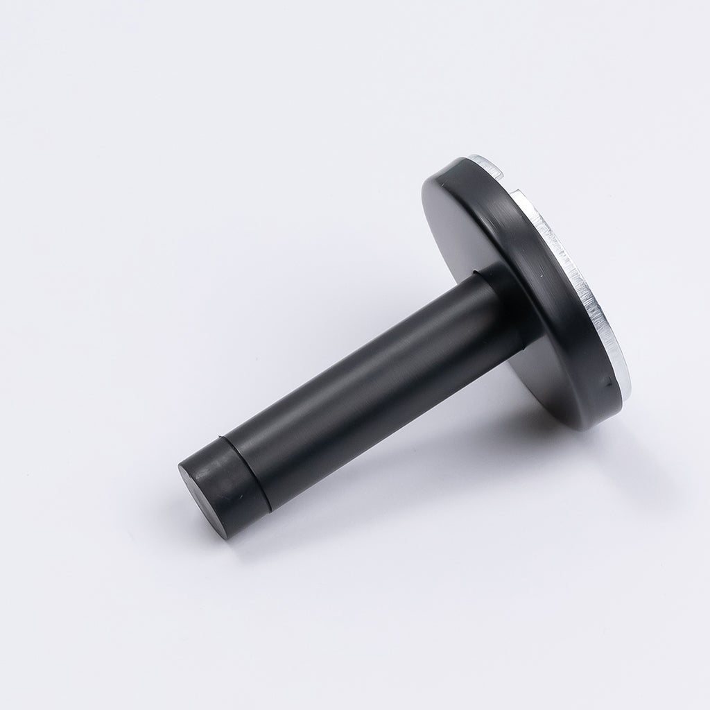 Matt Black Wall Mounted Straight Door Stop - Manovella