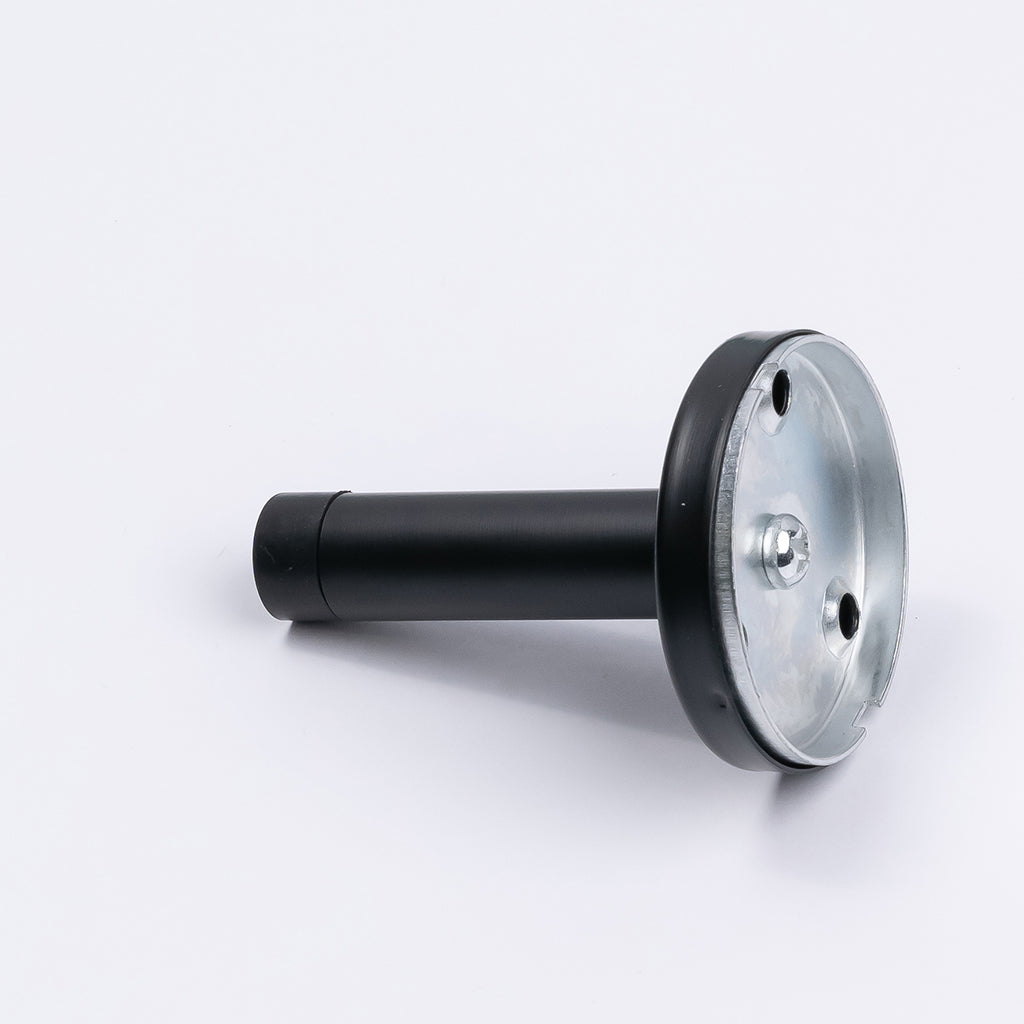 Matt Black Wall Mounted Straight Door Stop - Manovella