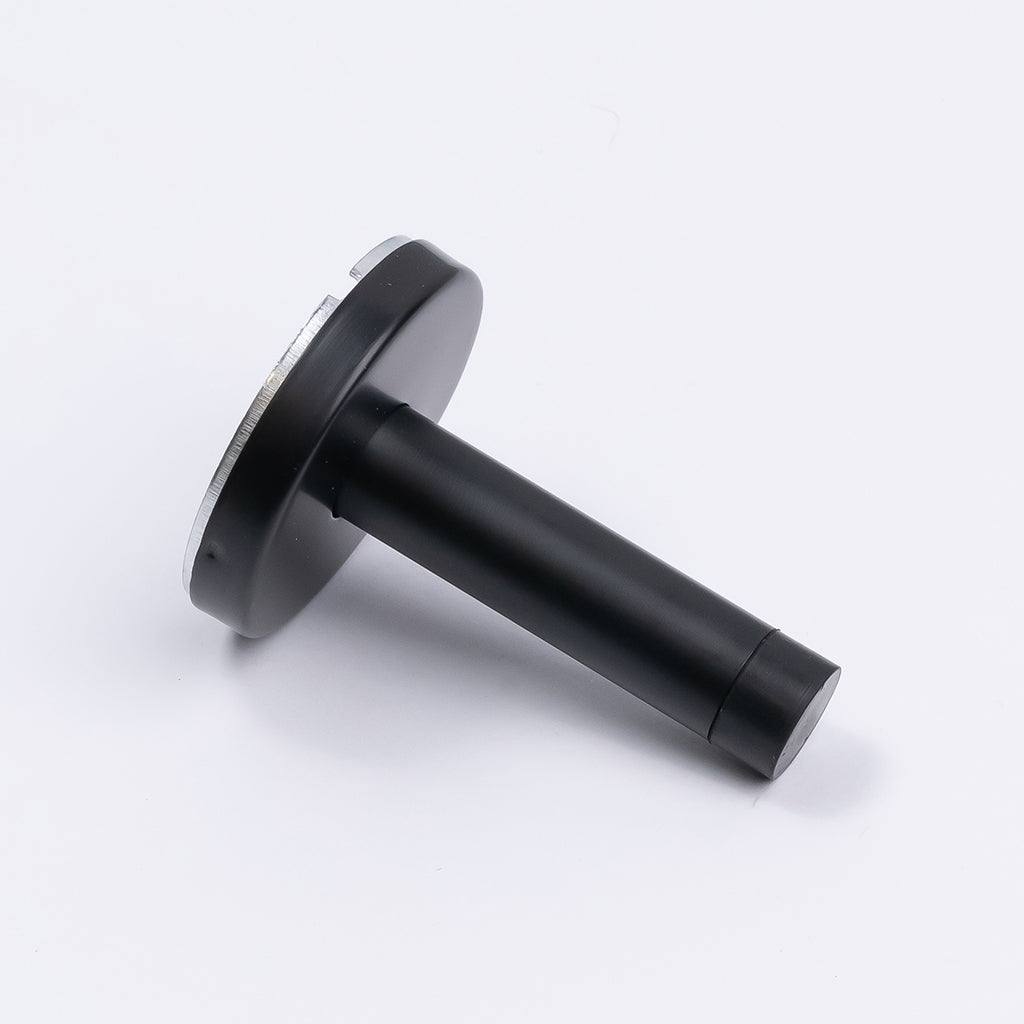 Matt Black Wall Mounted Straight Door Stop - Manovella