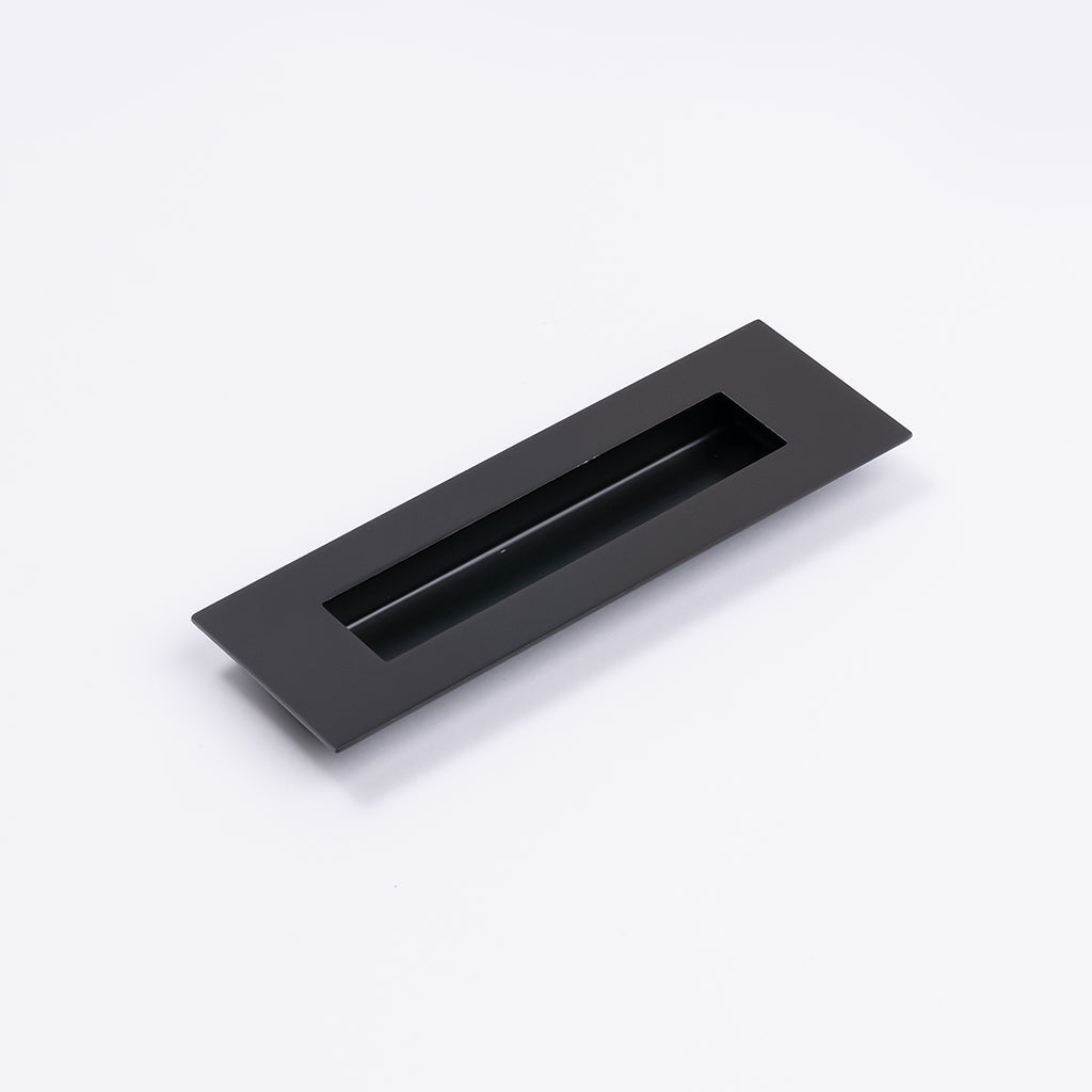 Matt Black Sliding Door Flush Pull 150mm x 50mm - Manovella