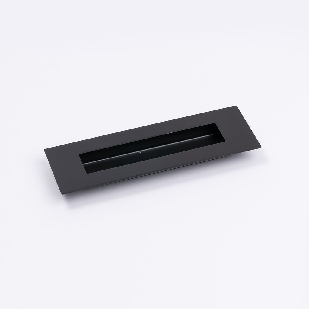 Matt Black Sliding Door Flush Pull 150mm x 50mm - Manovella