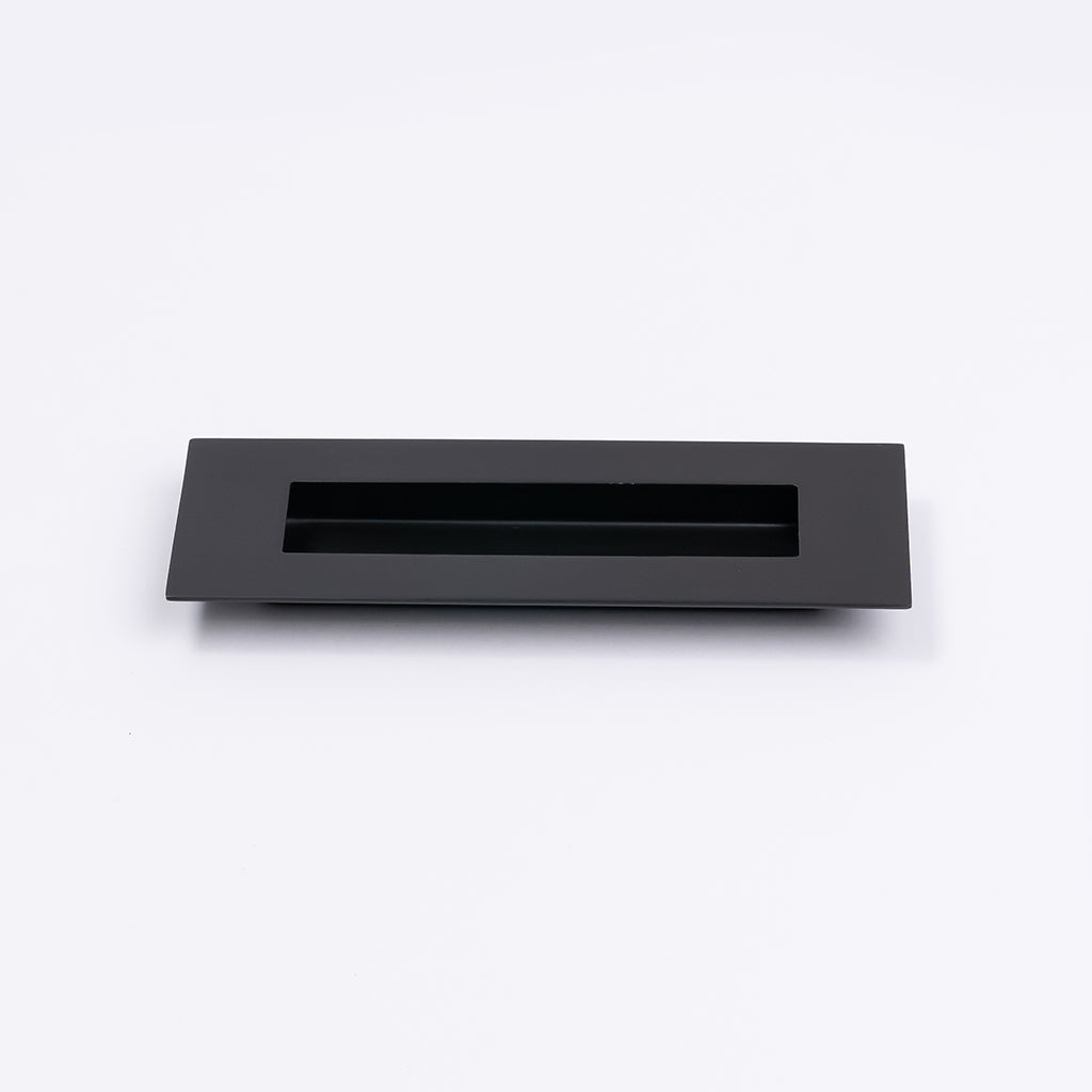 Matt Black Sliding Door Flush Pull 150mm x 50mm - Manovella