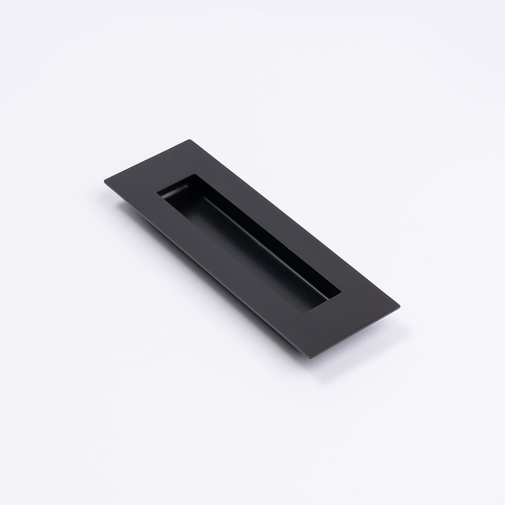 Matt Black Sliding Door Flush Pull 150mm x 50mm - Manovella