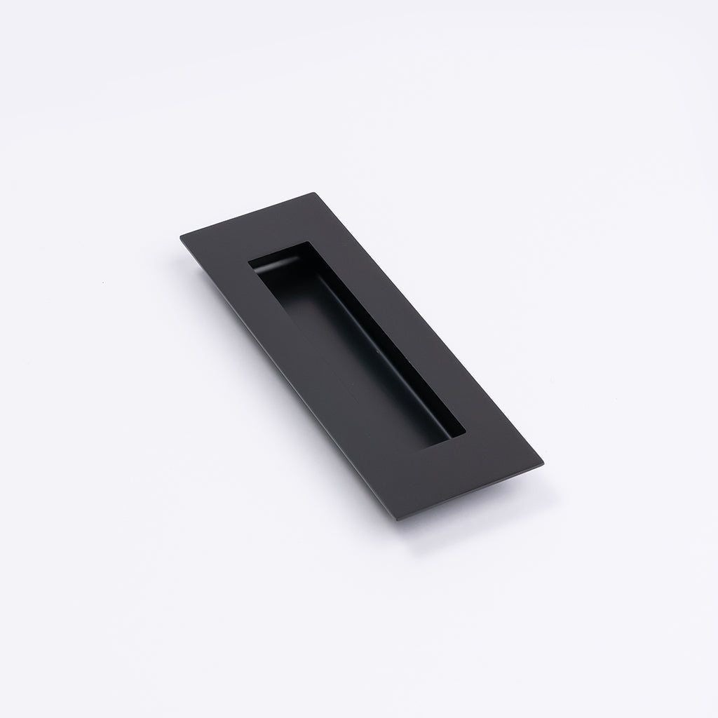 Matt Black Sliding Door Flush Pull 150mm x 50mm - Manovella
