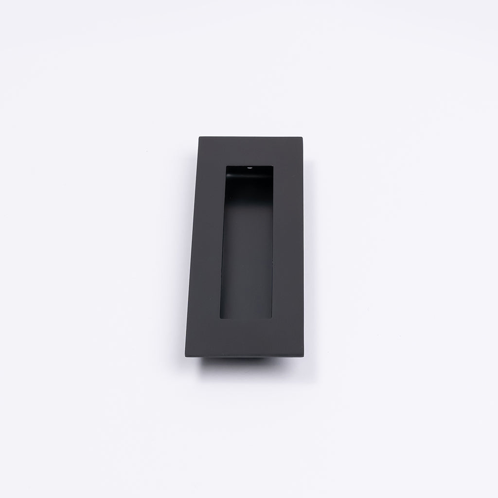 Matt Black Sliding Door Flush Pull 150mm x 50mm - Manovella
