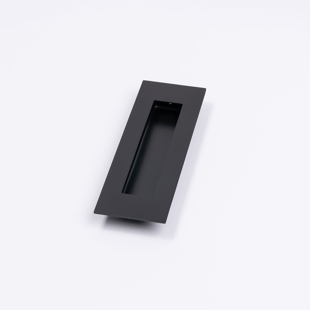 Matt Black Sliding Door Flush Pull 150mm x 50mm - Manovella