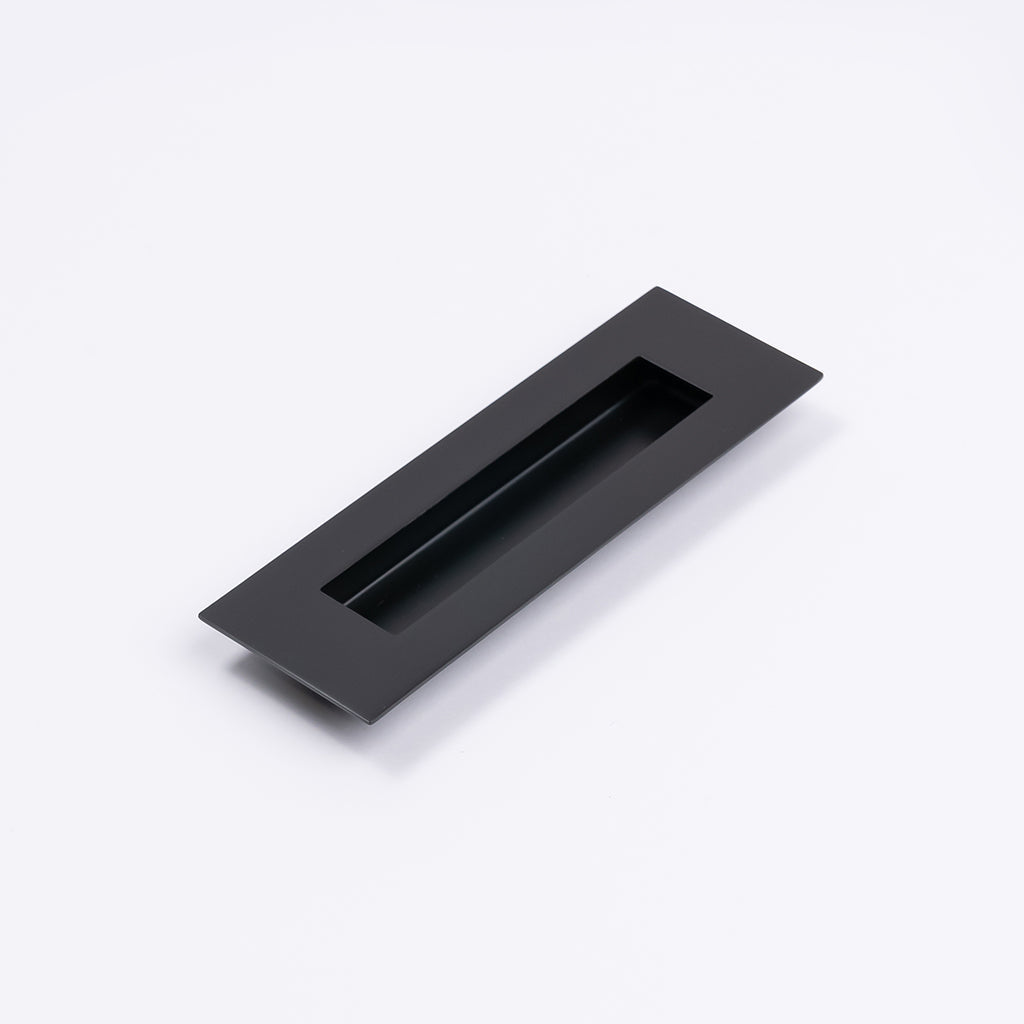 Matt Black Sliding Door Flush Pull 150mm x 50mm - Manovella