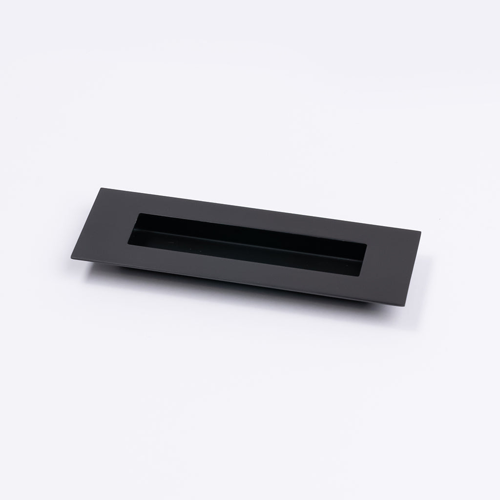 Matt Black Sliding Door Flush Pull 150mm x 50mm - Manovella