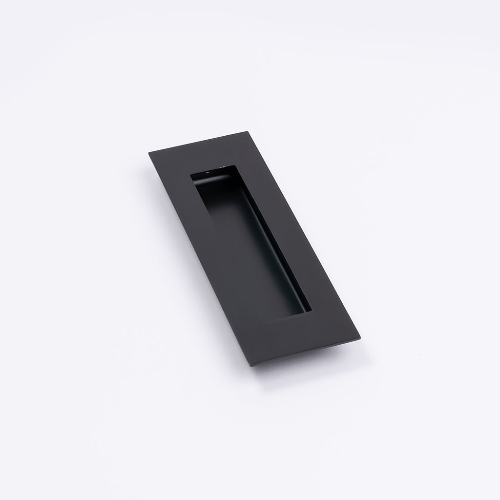 Matt Black Sliding Door Flush Pull 150mm x 50mm - Manovella
