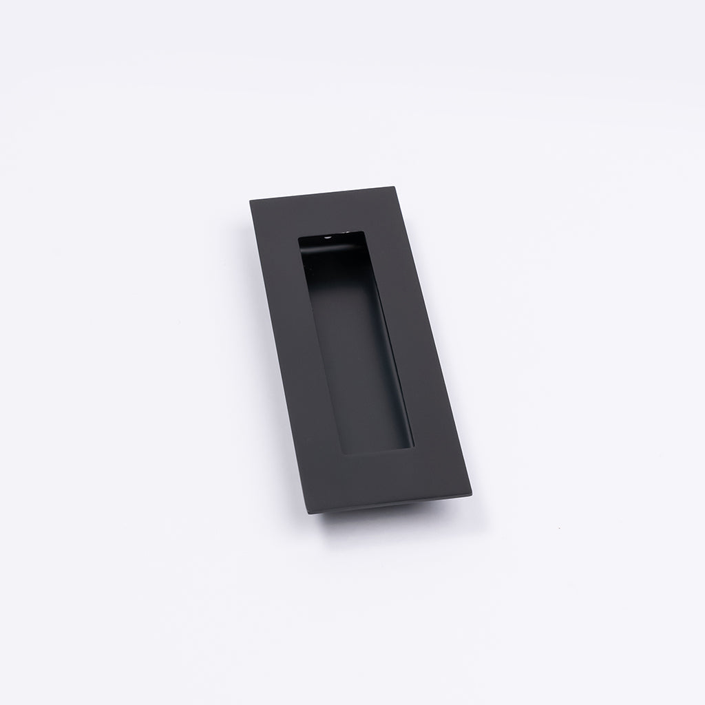 Matt Black Sliding Door Flush Pull 150mm x 50mm - Manovella