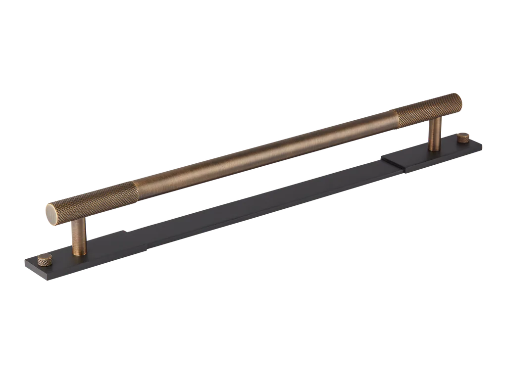 MIX Diamond Knurled Appliance Pull Handle & Backplate By Armac Martin