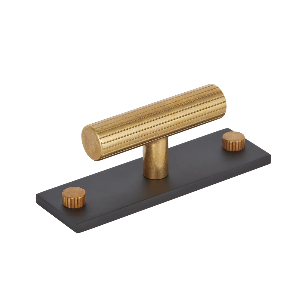 MIX Straight Knurled T-bar Handle & Backplate By Armac Martin