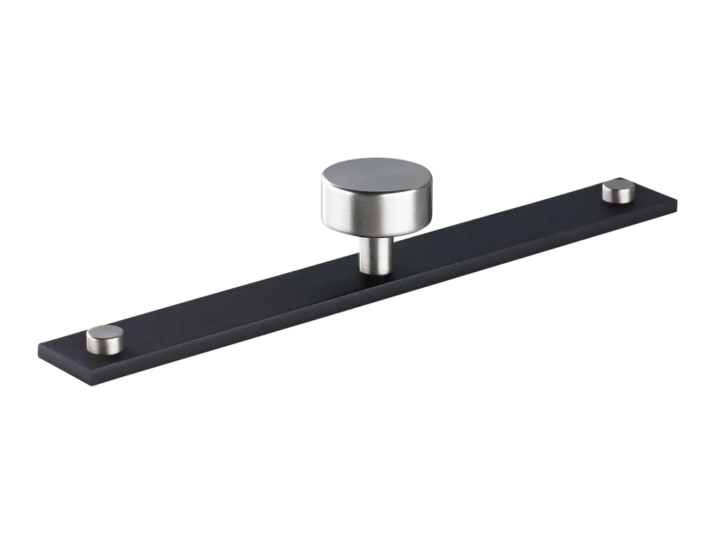 MIX Plain Cabinet Knob & Backplate - Mixed Finish By Armac Martin
