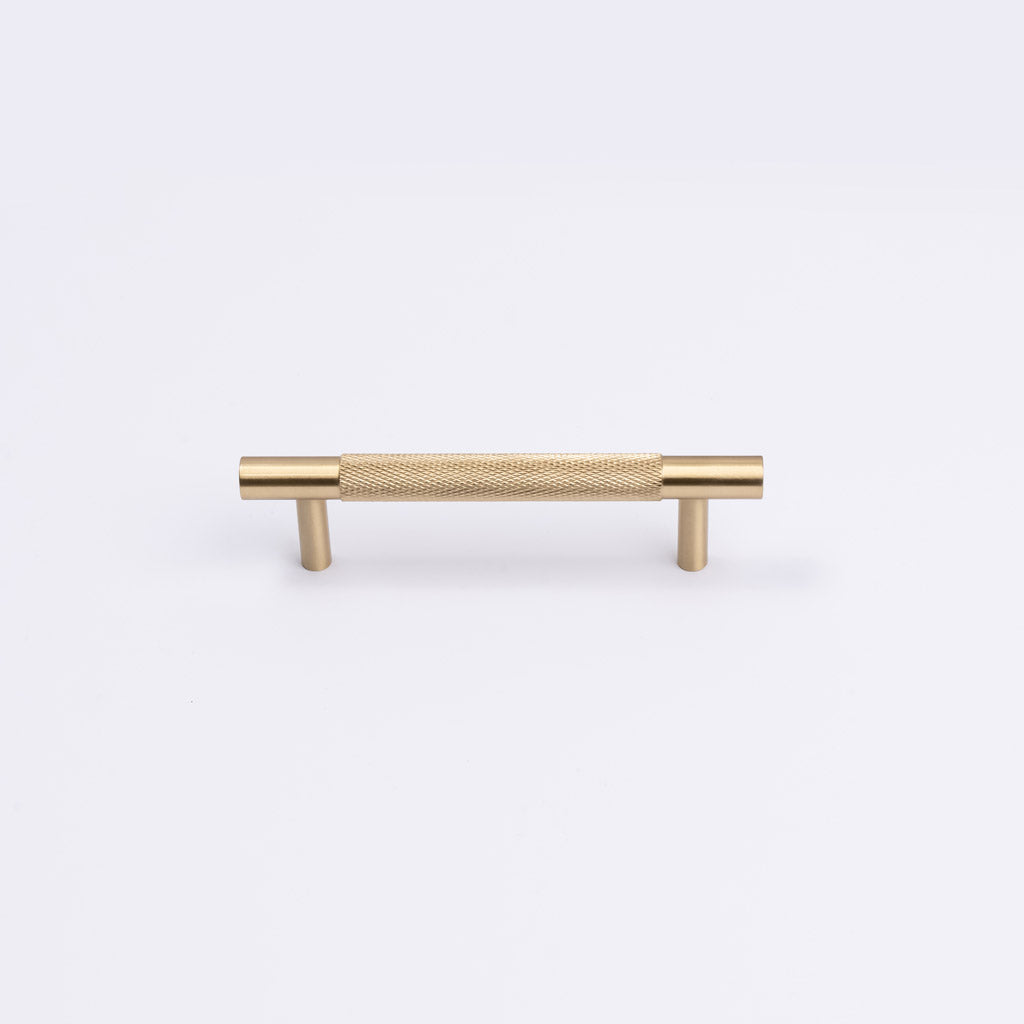 Brushed Brass Knurled Drawer Pull - Charmian - Manovella
