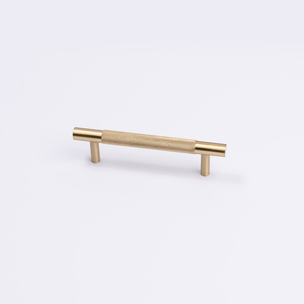 Brushed Brass Knurled Drawer Pull - Charmian - Manovella