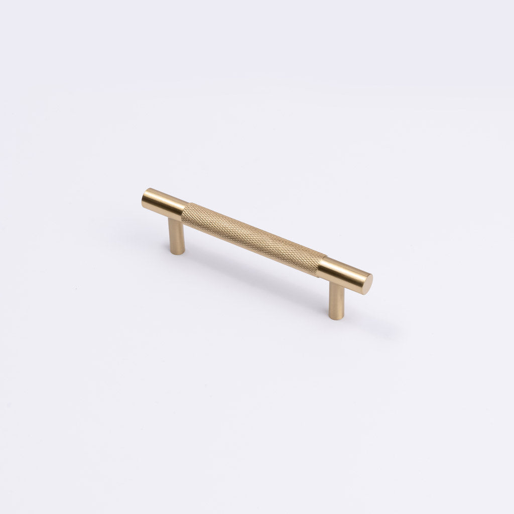 Brushed Brass Knurled Drawer Pull - Charmian - Manovella