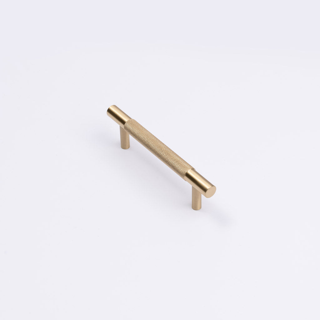 Brushed Brass Knurled Drawer Pull - Charmian - Manovella