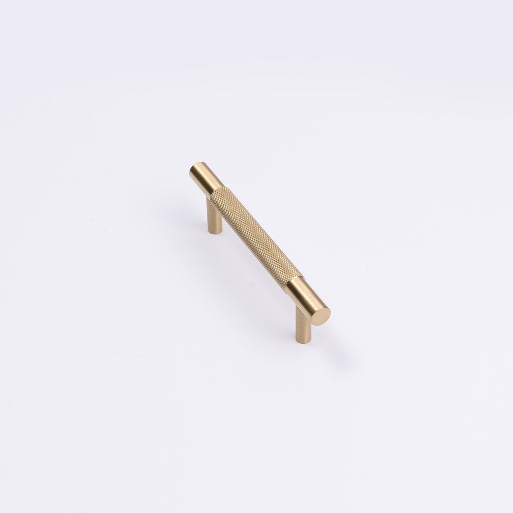 Brushed Brass Knurled Drawer Pull - Charmian - Manovella